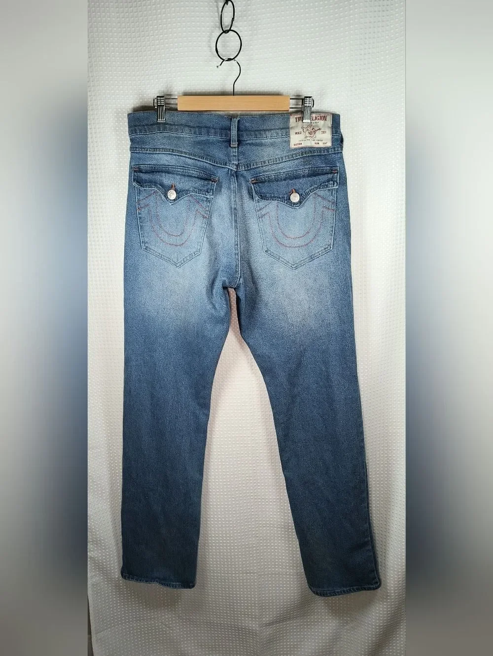 True Religion Jeans Men's Size 33 Ricky Relax Straight Hip-hop Street Wear.